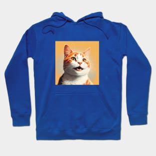 Smiling realistic illustration of ginger cat Hoodie